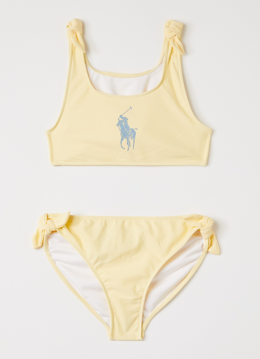 Ralph Lauren Bikiniset met logoprint - voorkant lichtgeel