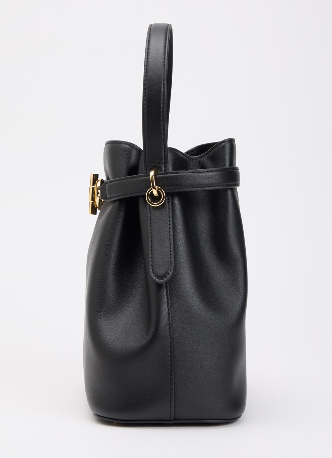 Ralph Lauren Blaike Medium schoudertas van leer met afneembare schouderriem - detail 3 zwart