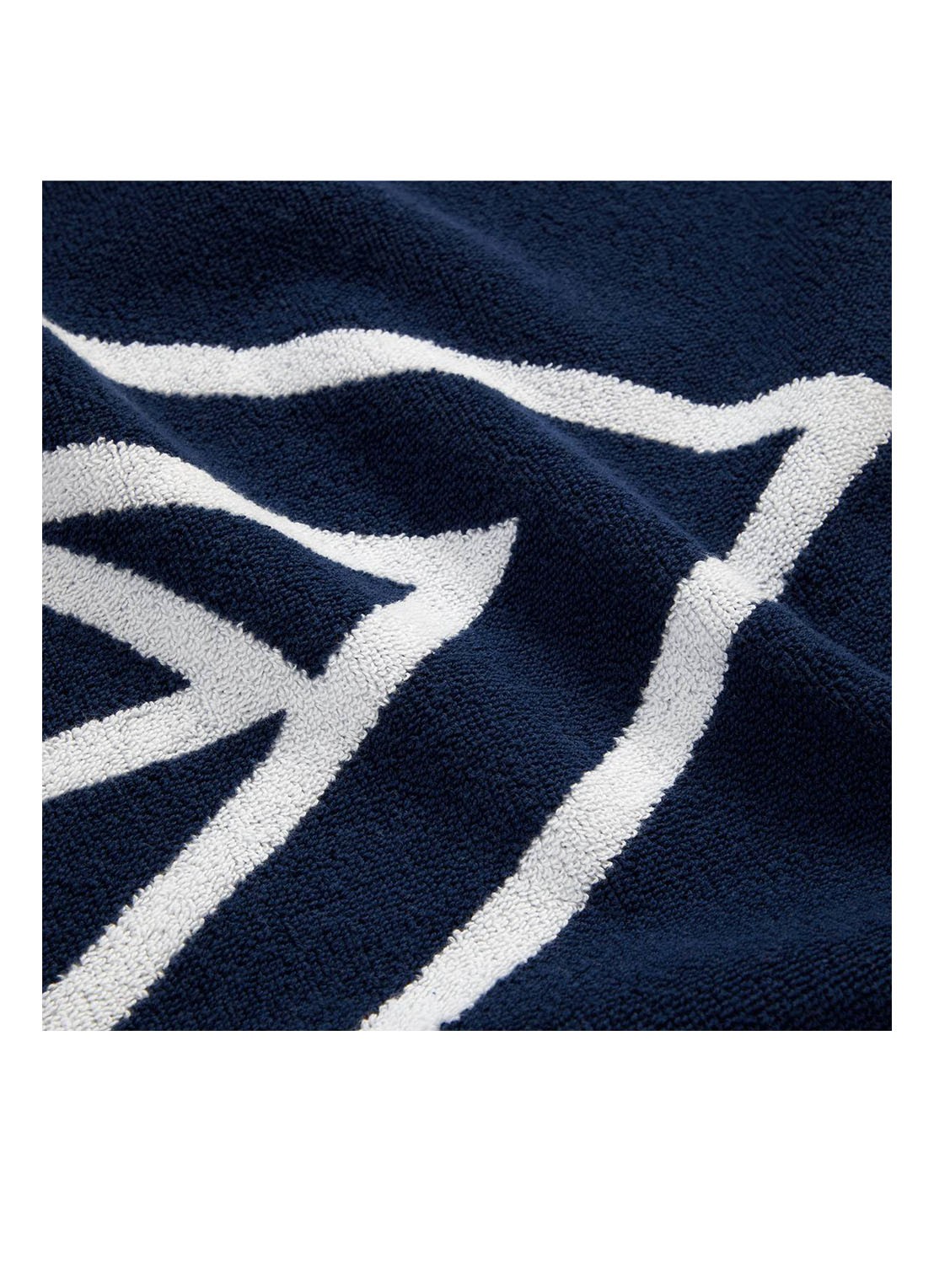 Ralph Lauren Blair strandlaken - 500 gr/m² - 100 x 170 cm - detail donkerblauw