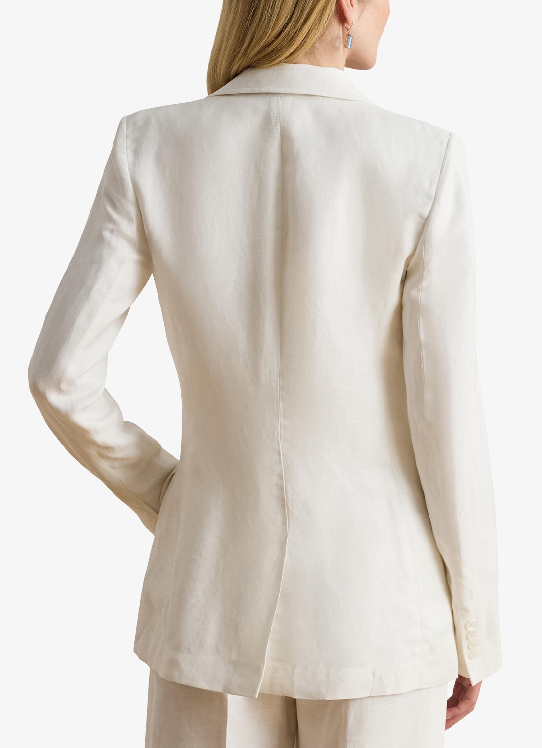 Ralph Lauren Blazer in linnenblend met klepzakken - achterkant 5 wit