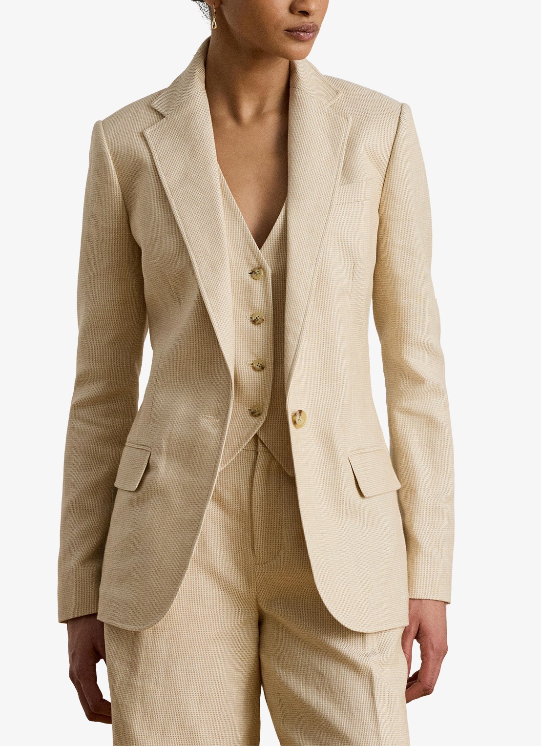 Ralph Lauren Blazer met klepzakken - detail 2 tan/cream / crème