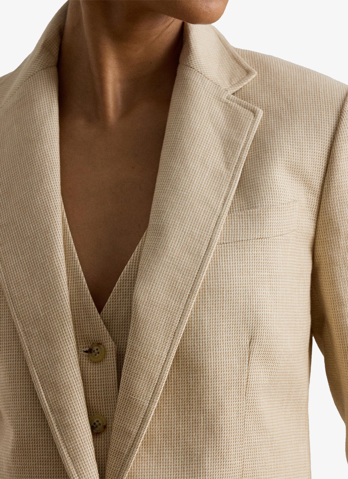 Ralph Lauren Blazer met klepzakken - detail 3 tan/cream / crème