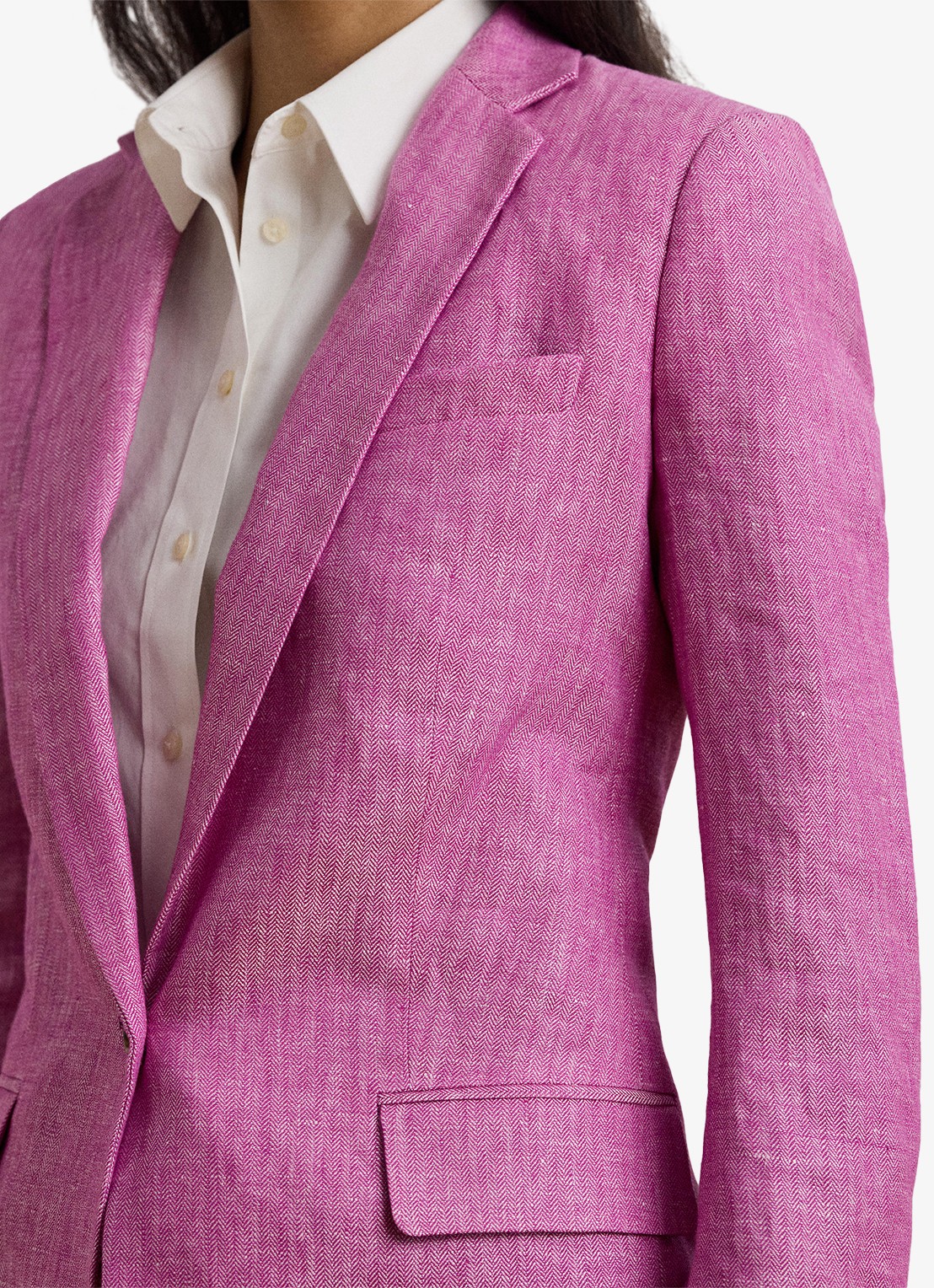 Ralph Lauren Blazer met structuur en klepzakken - detail 3 roze