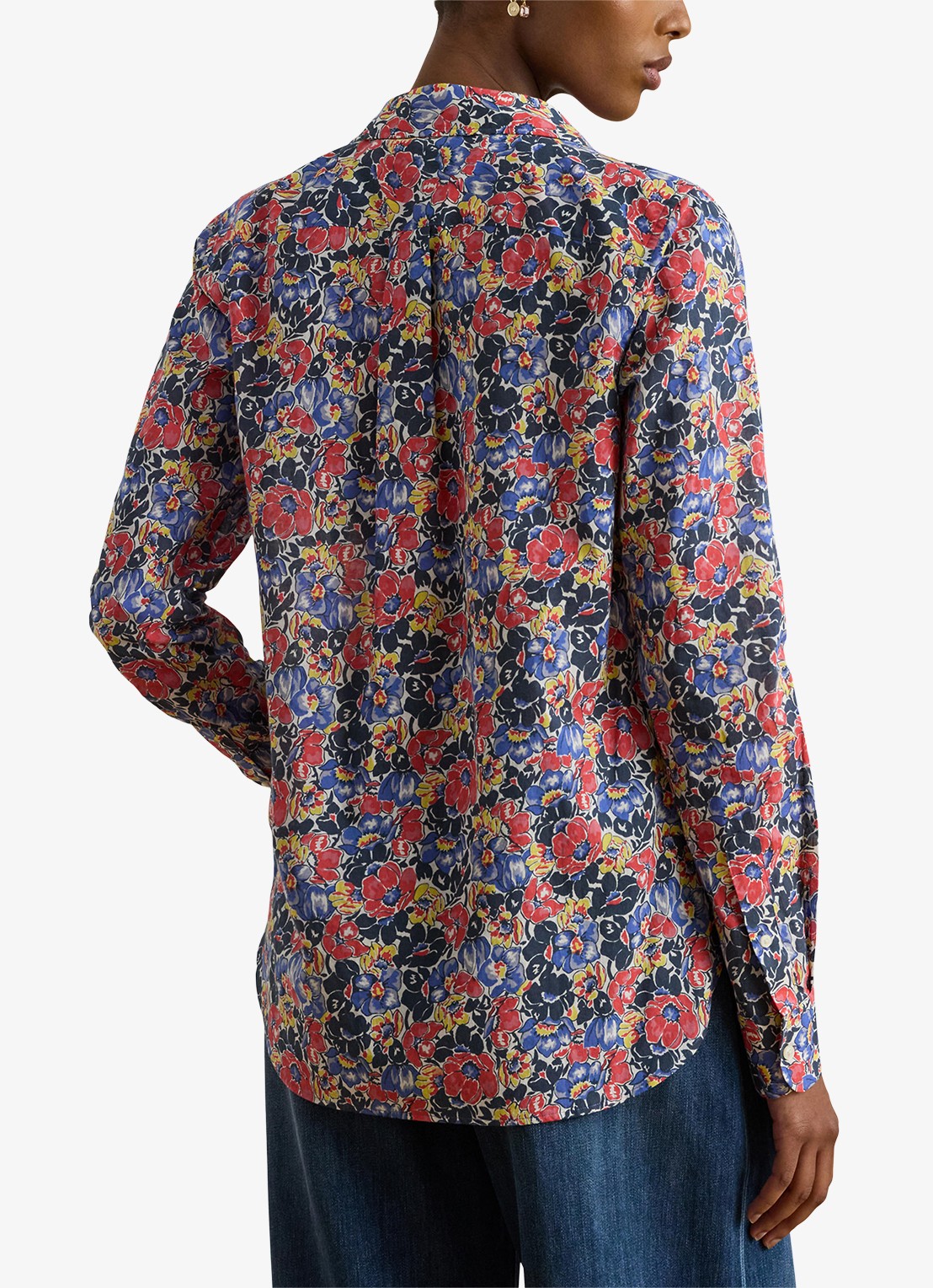 Ralph Lauren Blouse met bloemenprint - achterkant 5 red / rood