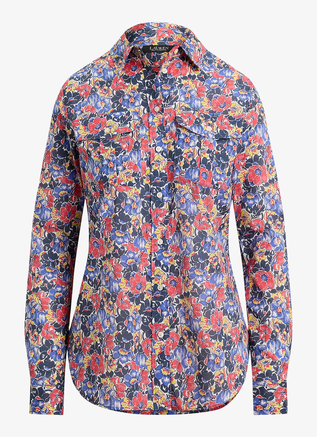 Ralph Lauren Blouse met bloemenprint - voorkant red / rood