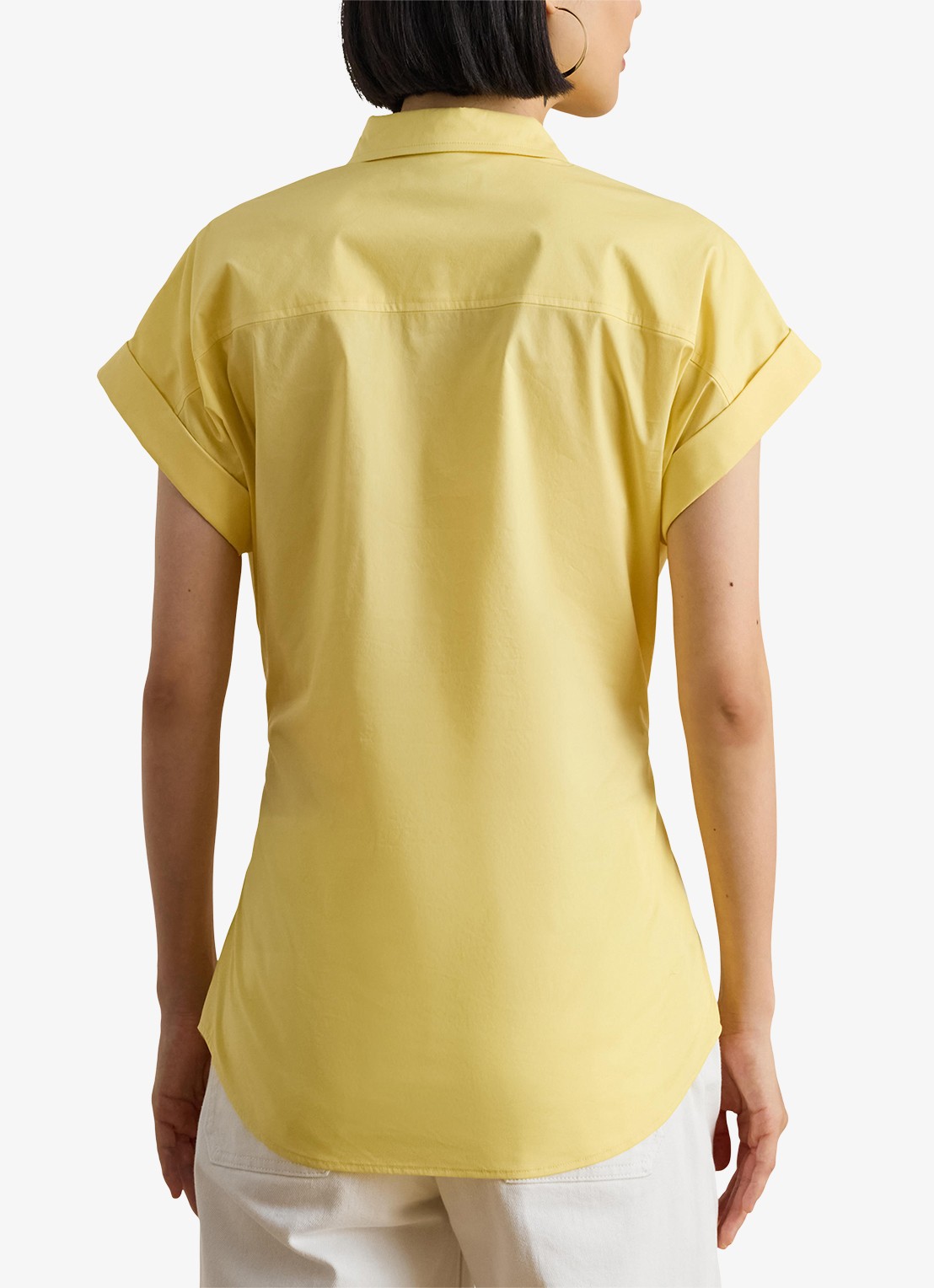 Ralph Lauren Blouse met geknoopt detail - achterkant geel