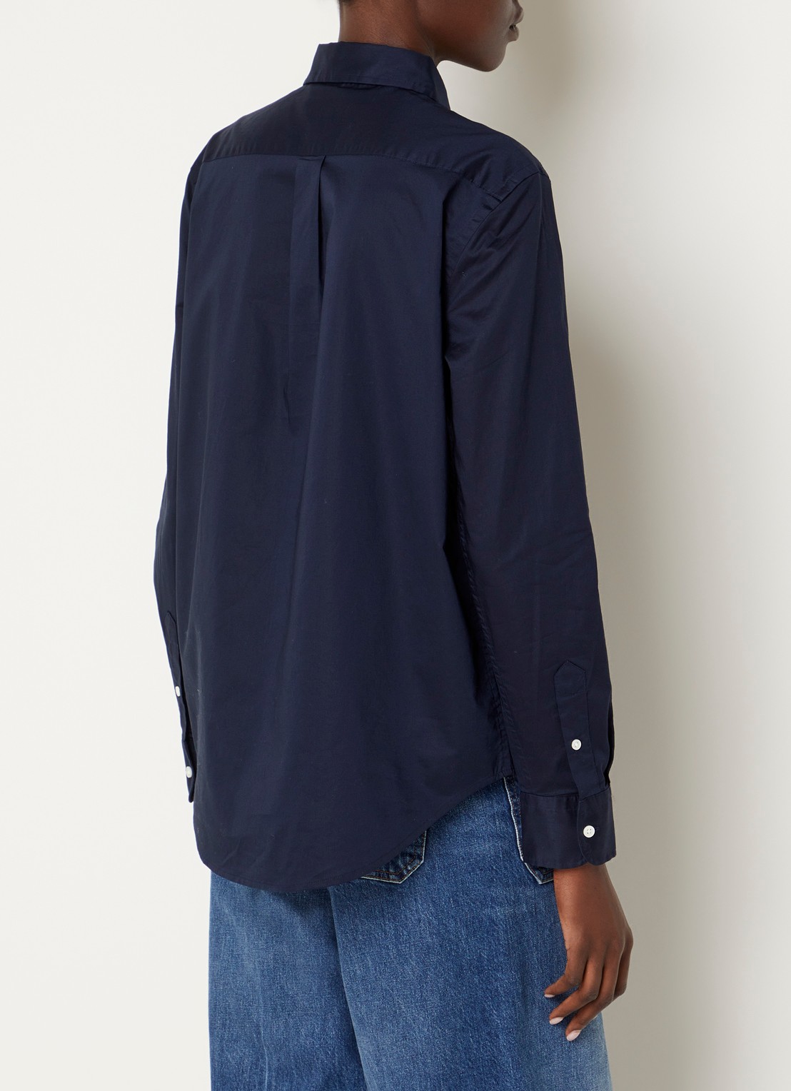 Ralph Lauren Blouse met logo - achterkant donkerblauw