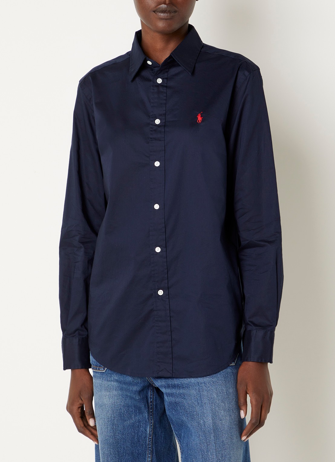 Ralph Lauren Blouse met logo - detail 2 donkerblauw