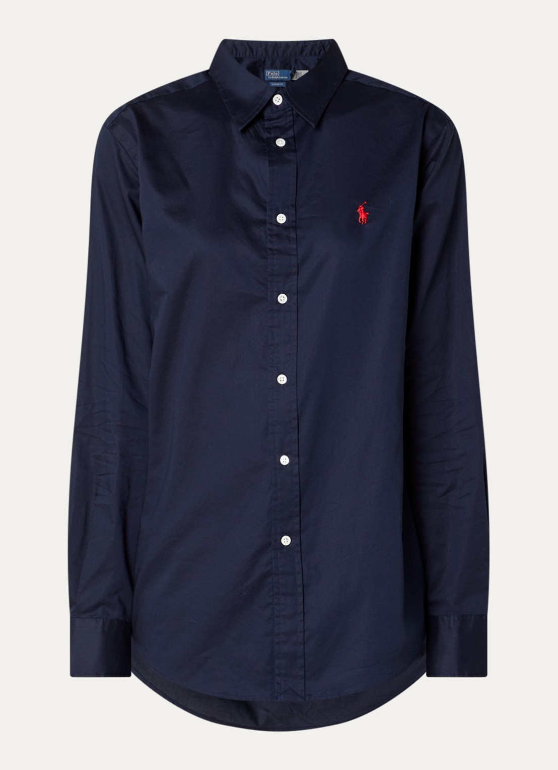Ralph Lauren Blouse met logo - voorkant 3 donkerblauw