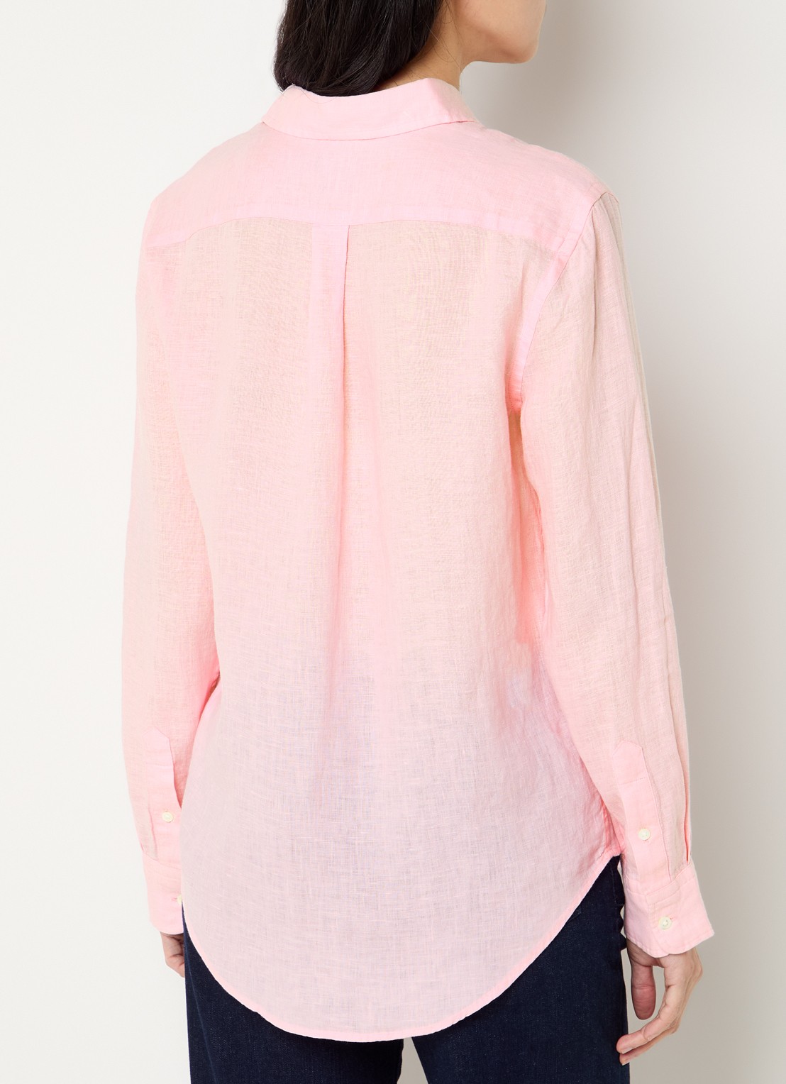 Ralph Lauren Blouse met logoborduring - achterkant 3 lichtroze