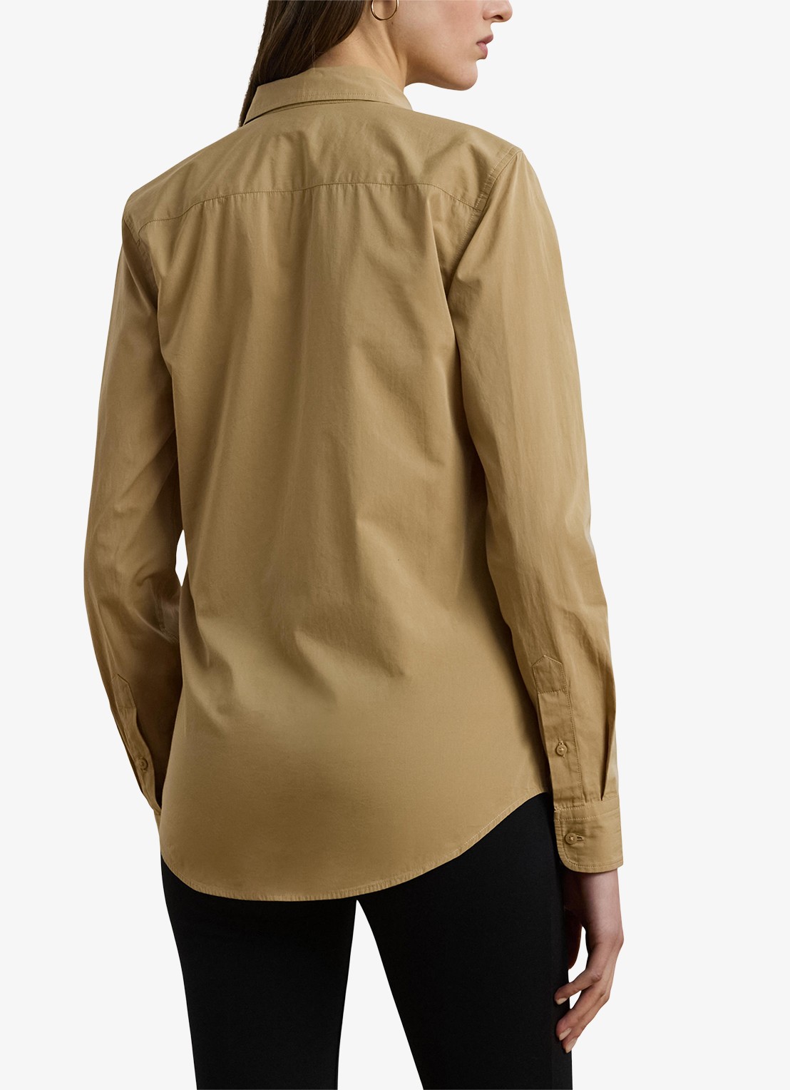 Ralph Lauren Blouse met logoborduring - achterkant 3 birch tan / beige