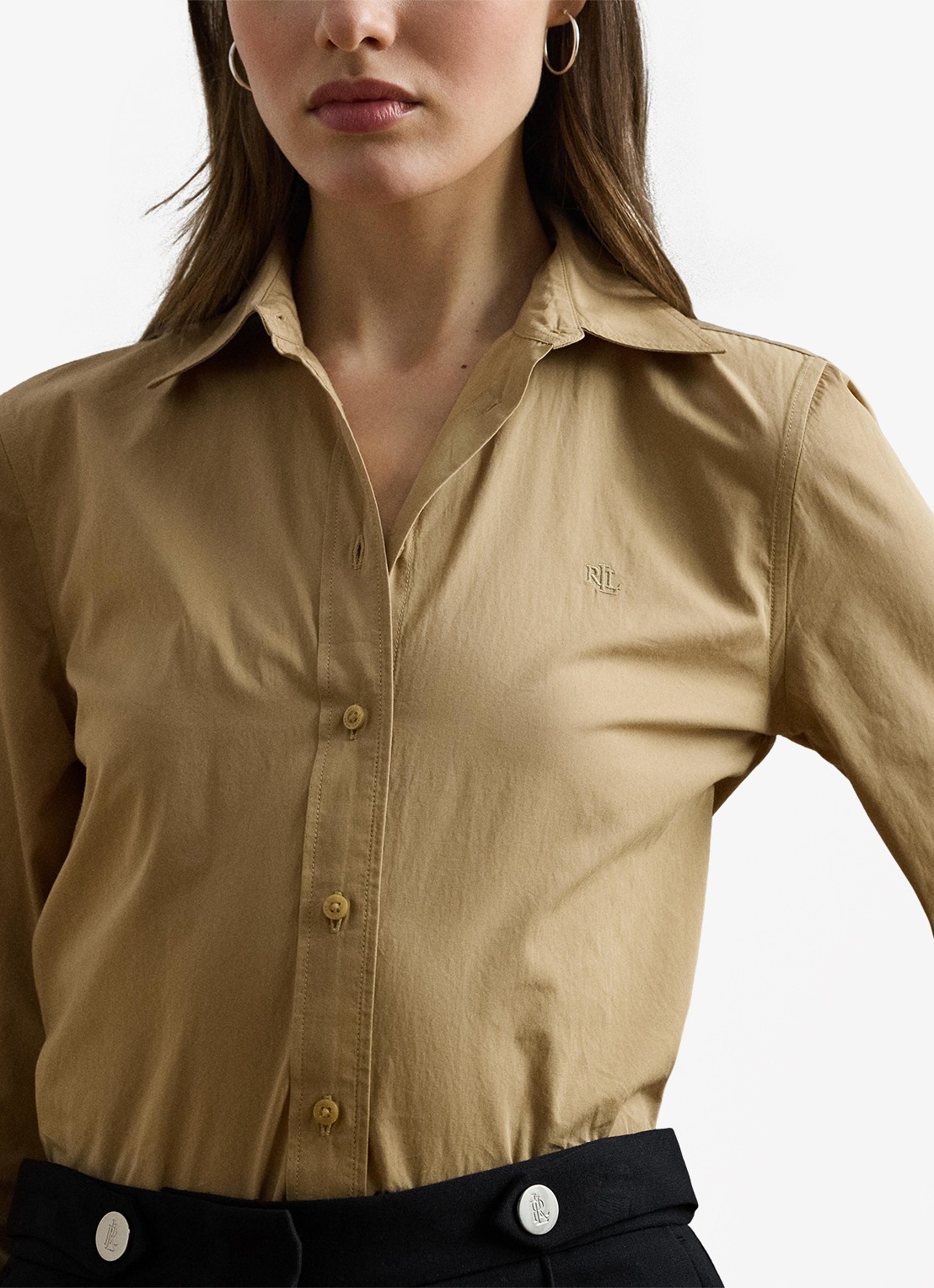 Ralph Lauren Blouse met logoborduring - detail 5 birch tan / beige