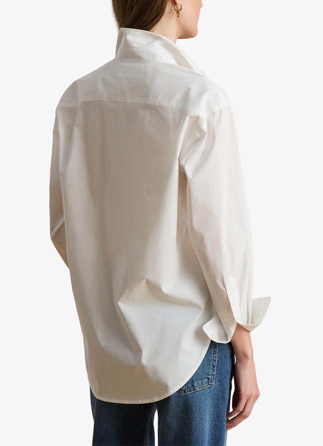 Ralph Lauren Blouse met logoborduring - achterkant 5 wit
