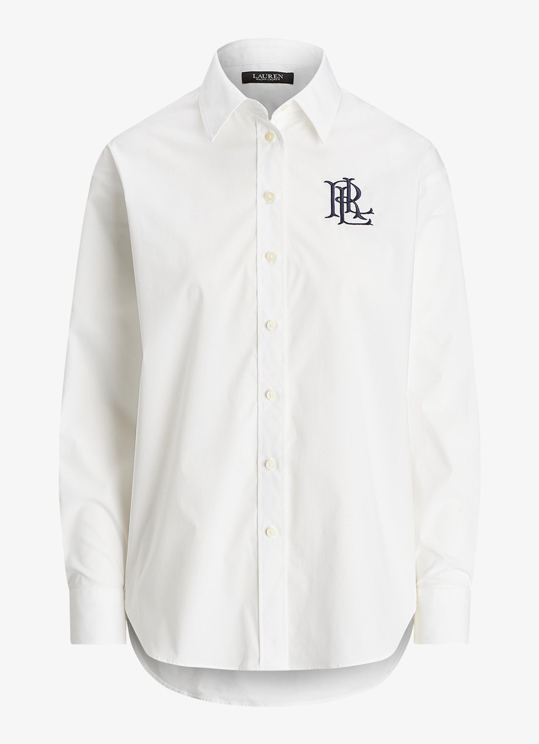 Ralph Lauren Blouse met logoborduring - voorkant wit