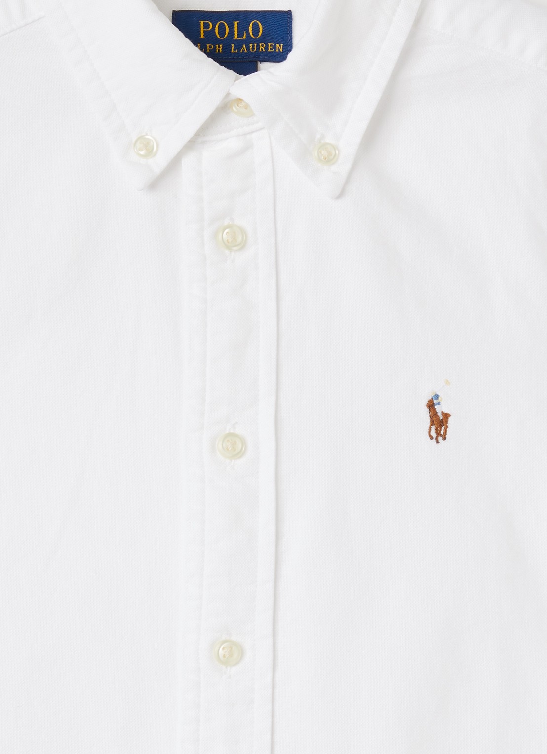 Ralph Lauren Blouse met logoborduring - detail 3 wit