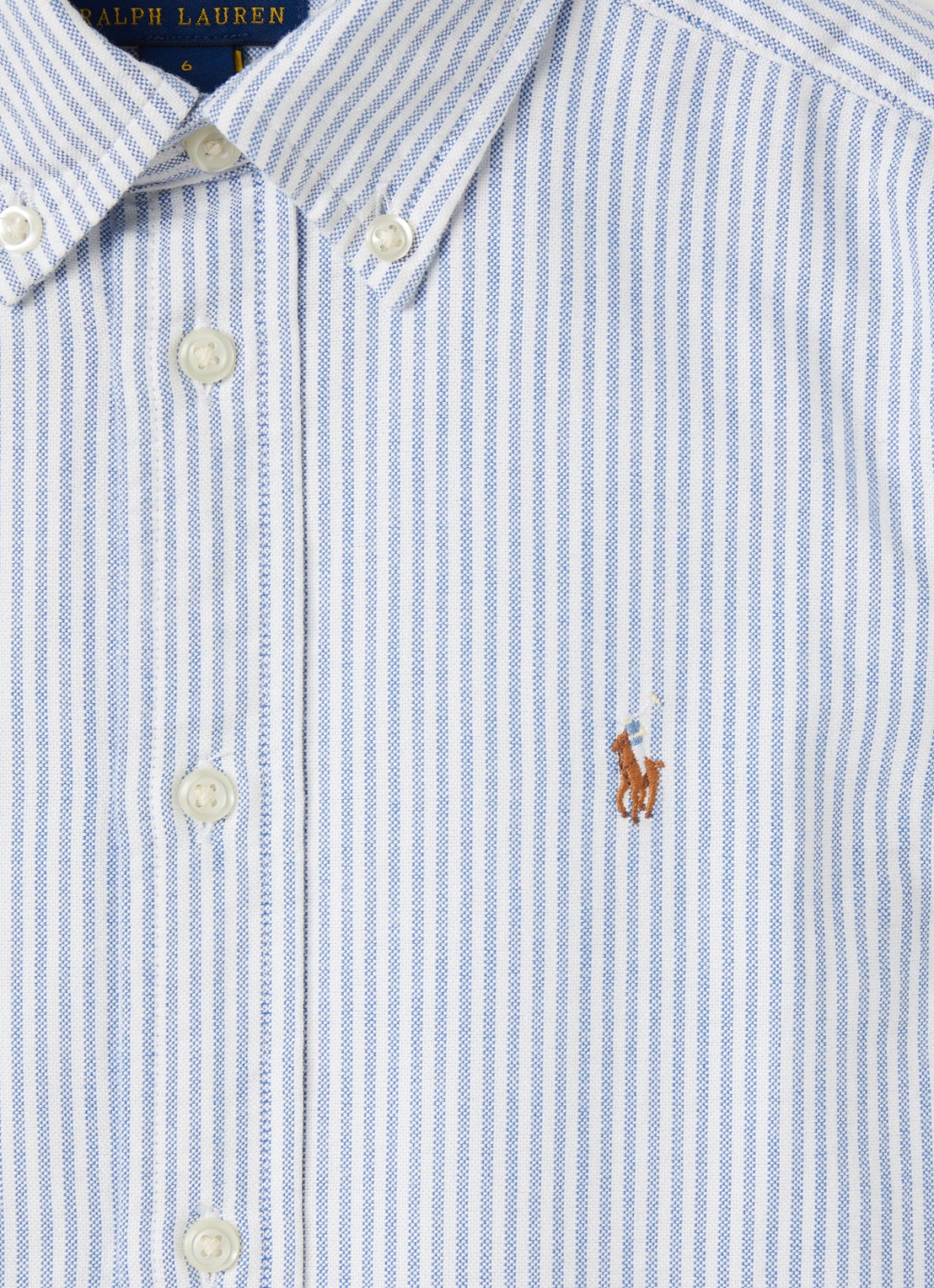 Ralph Lauren Blouse met logoborduring - detail 3 lichtblauw