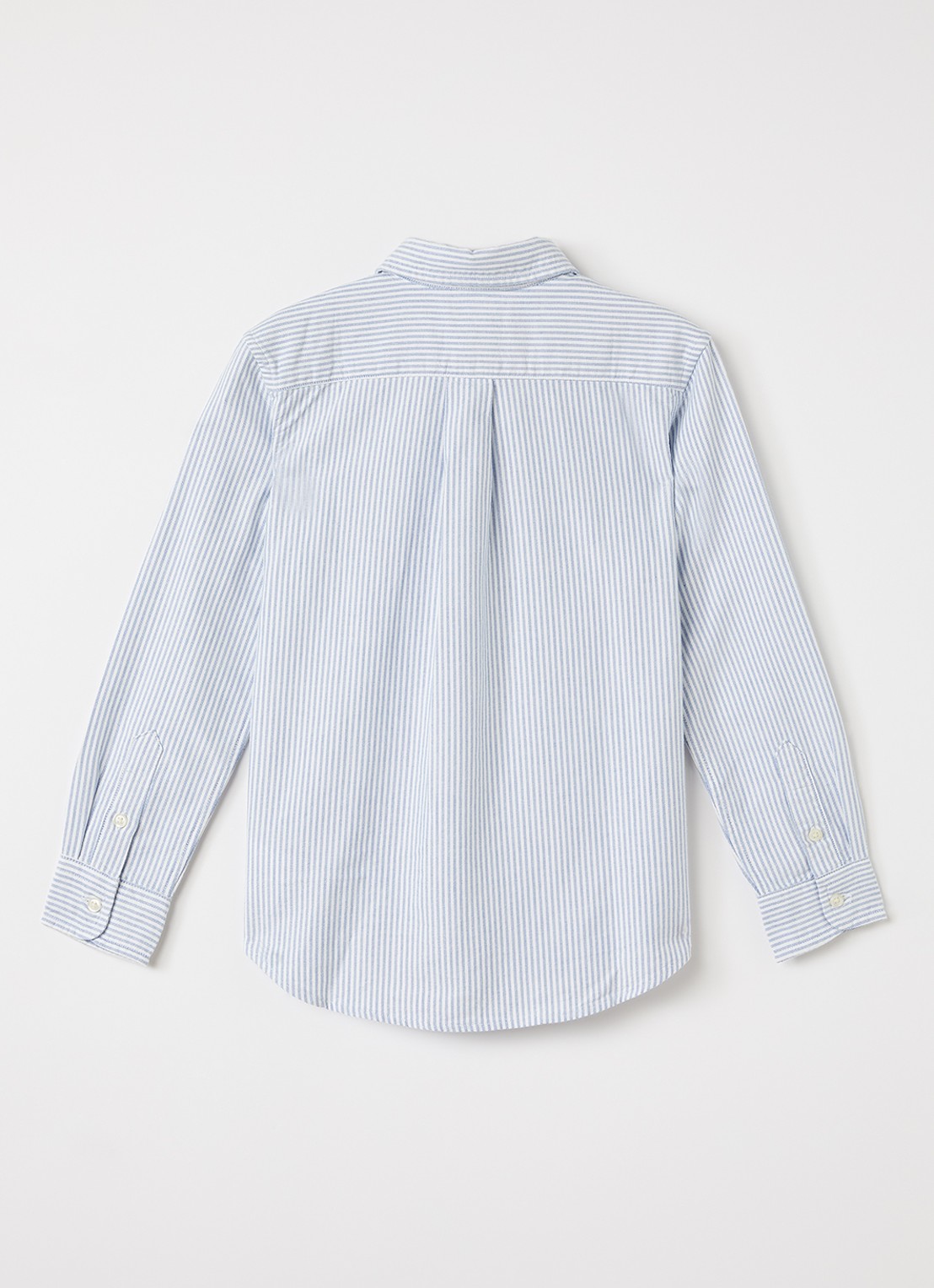 Ralph Lauren Blouse met logoborduring - voorkant 2 lichtblauw