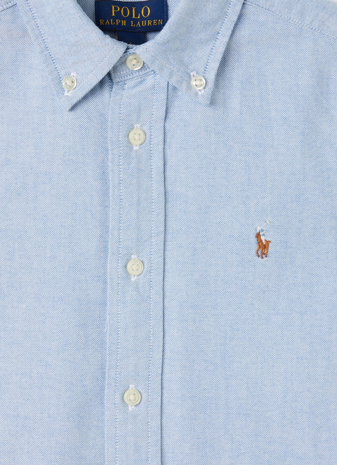 Ralph Lauren Blouse met logoborduring - detail blauwgrijs