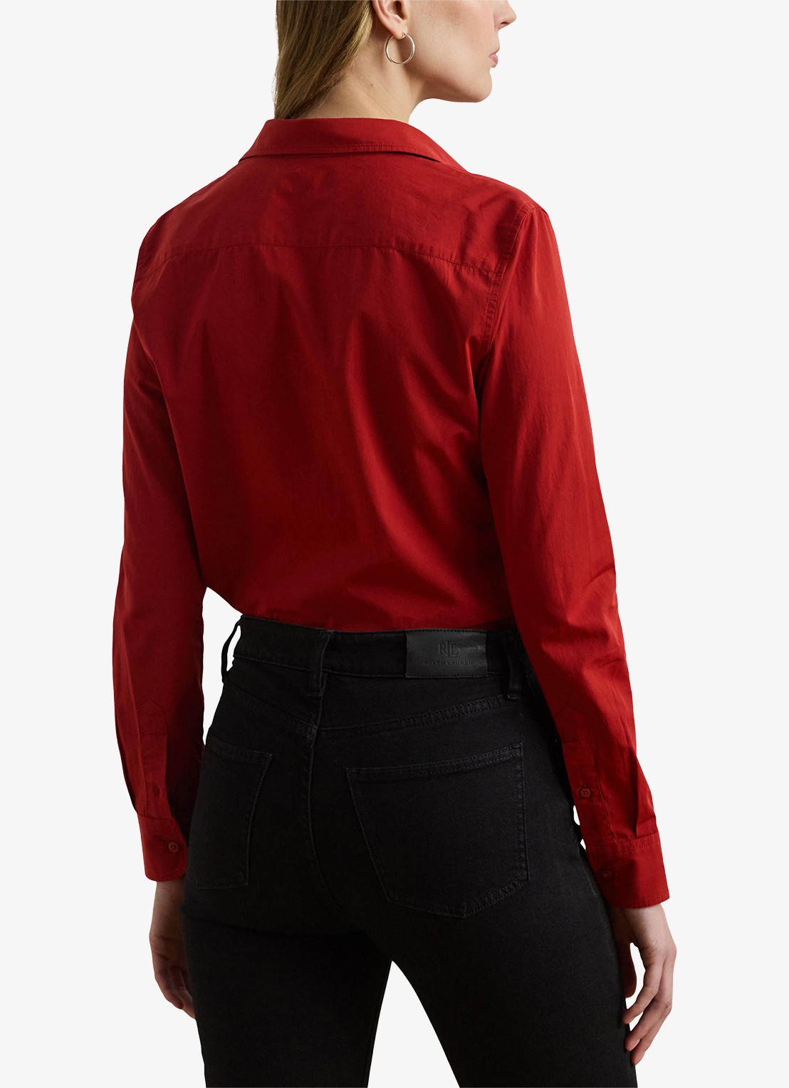 Ralph Lauren Blouse met logoborduring - achterkant 5 madison red / rood