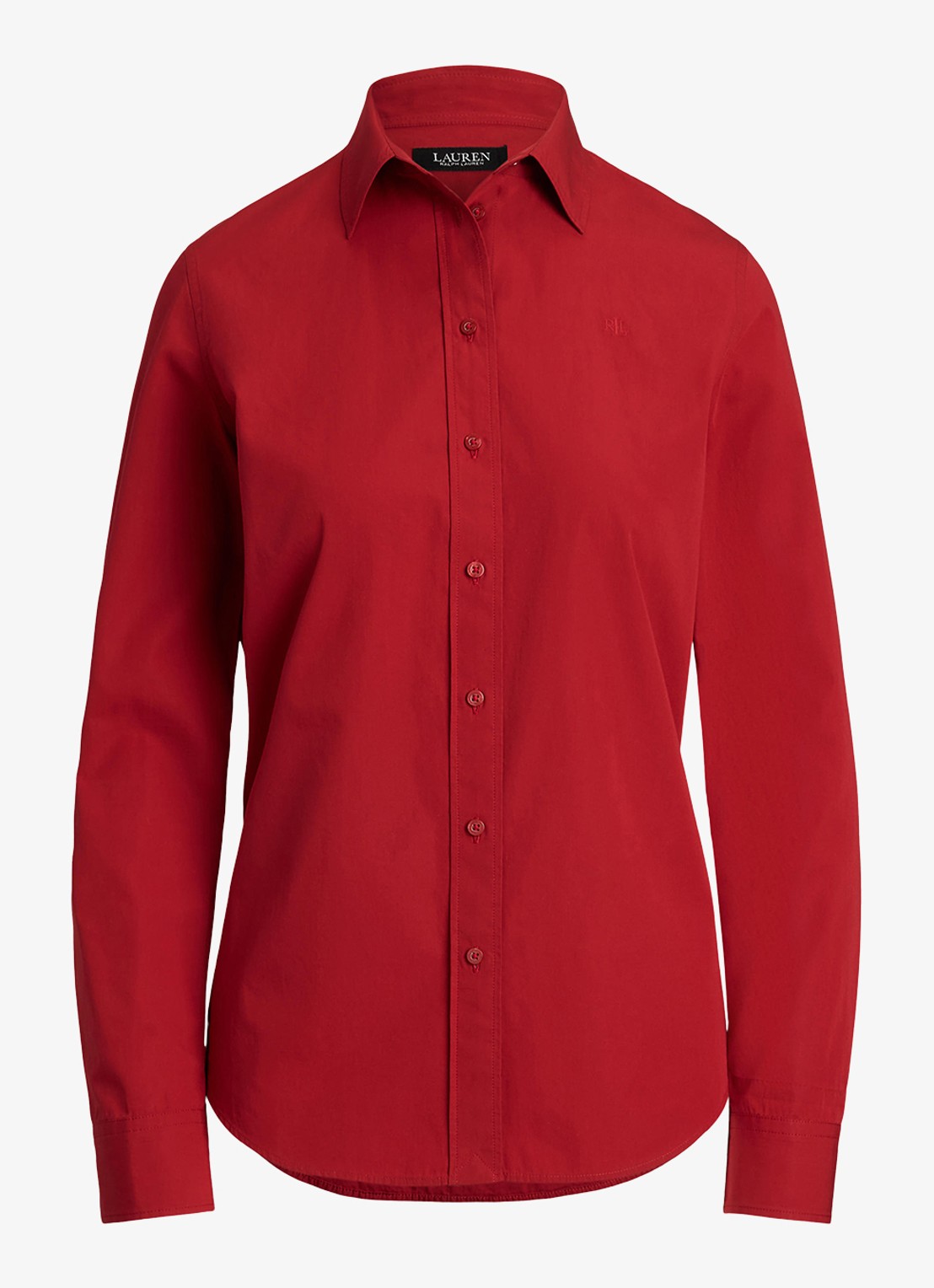 Ralph Lauren Blouse met logoborduring - voorkant madison red / rood