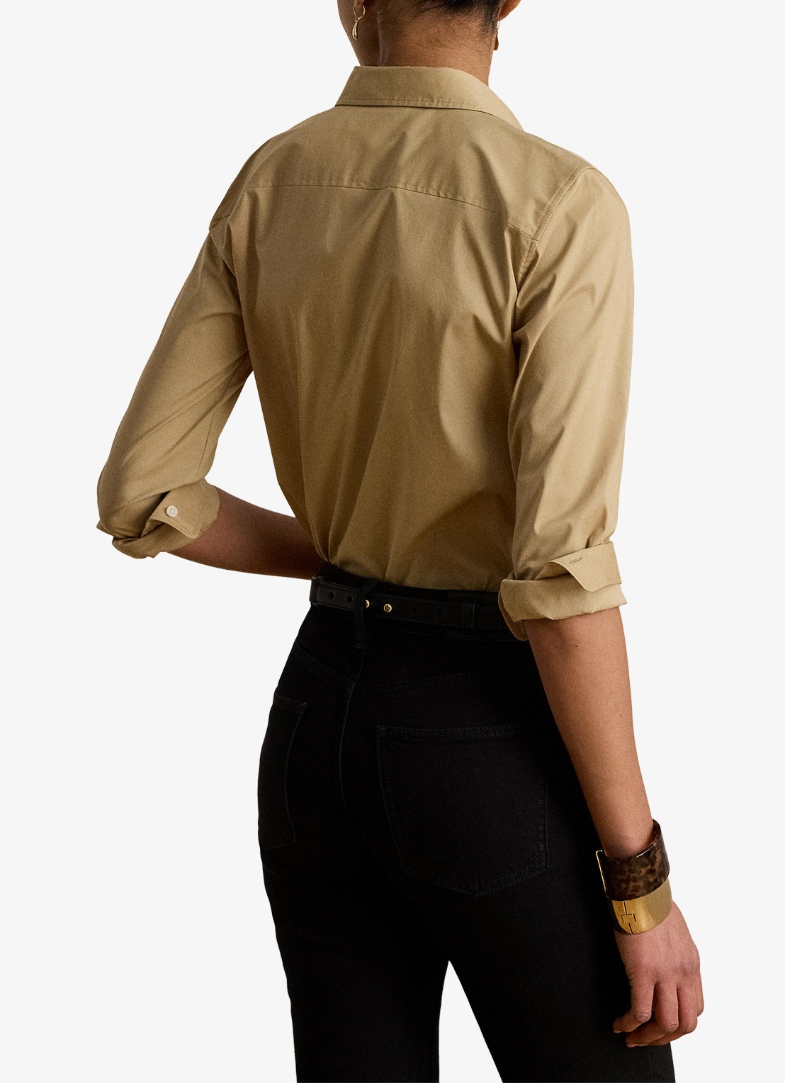Ralph Lauren Blouse met logoborduring - achterkant 3 birch tan / beige
