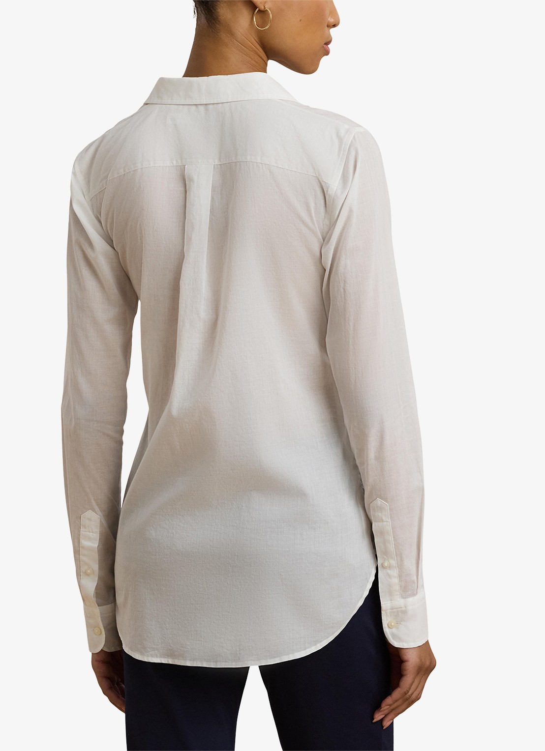 Ralph Lauren Blouse met opgestikte zakken - achterkant wit