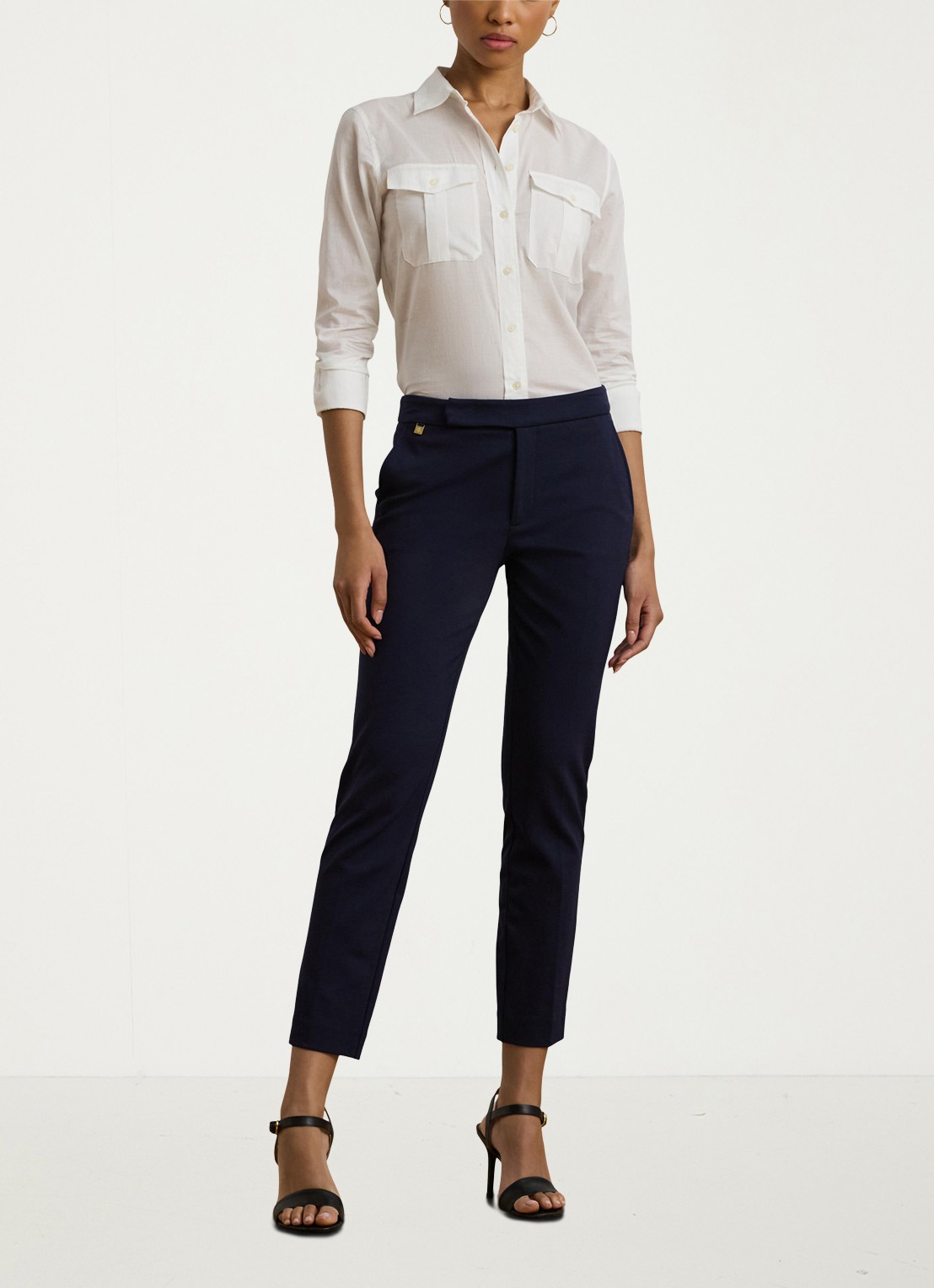 Ralph Lauren Blouse met opgestikte zakken - voorkant 4 wit