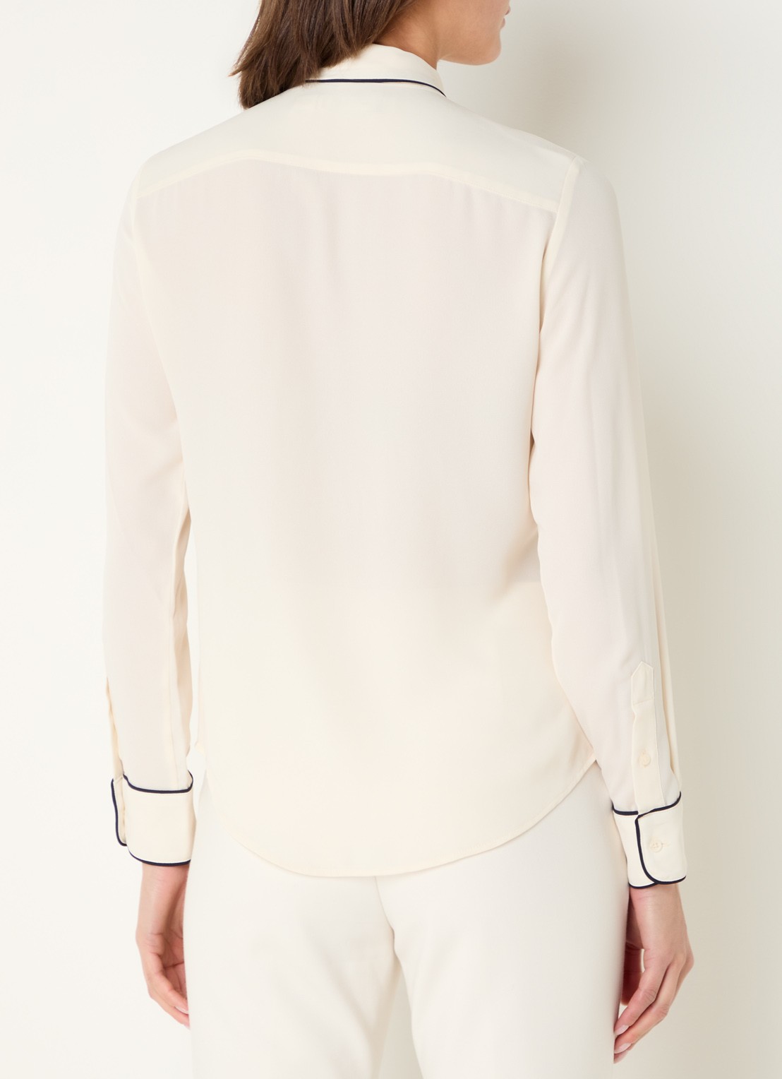 Ralph Lauren Blouse met sjaalkraag  - achterkant creme