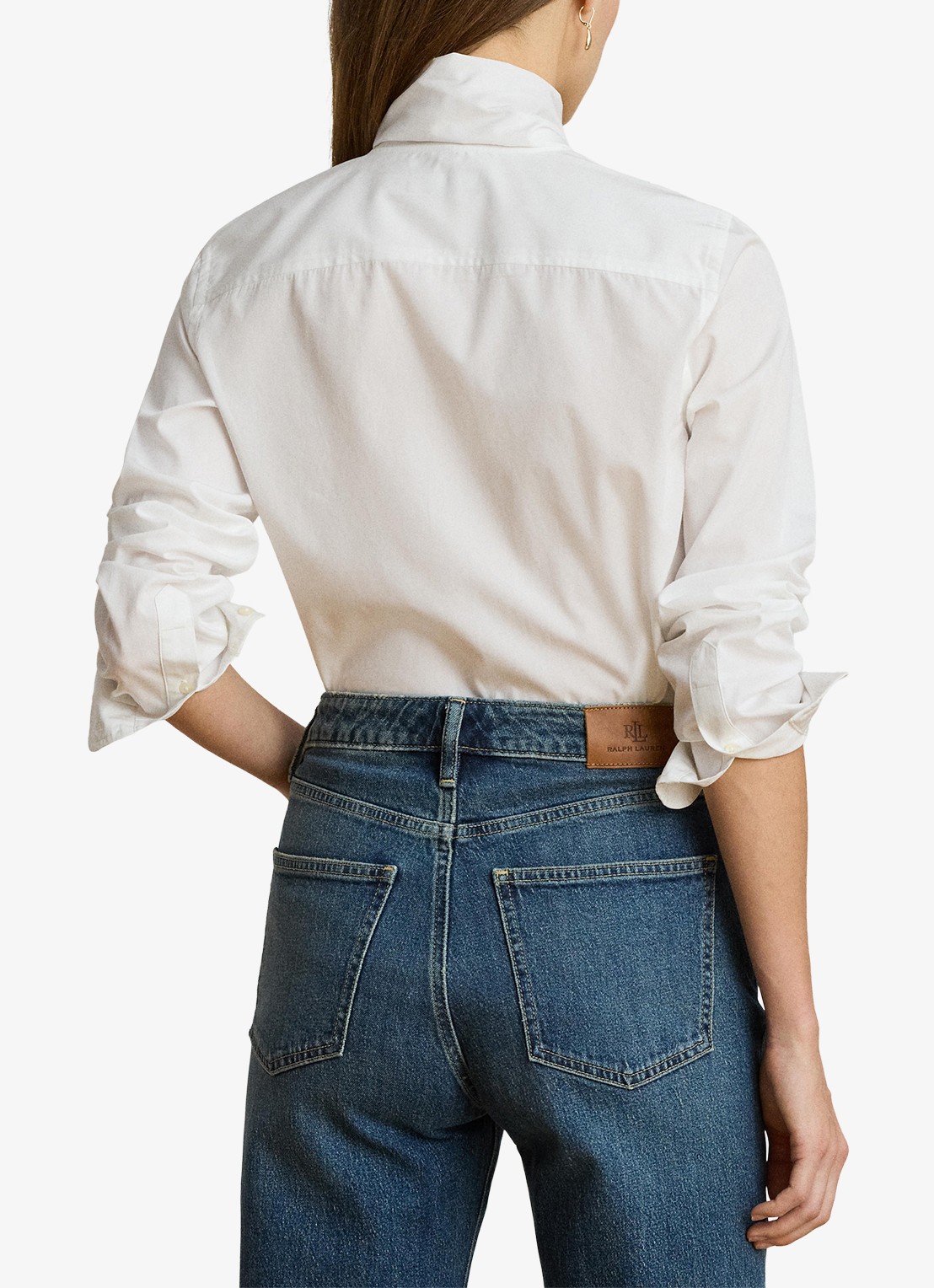 Ralph Lauren Blouse met sjaalkraag - achterkant 5 wit