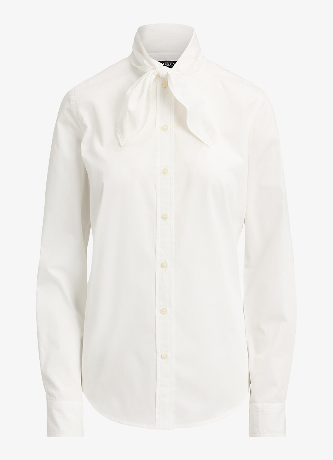 Ralph Lauren Blouse met sjaalkraag - voorkant wit