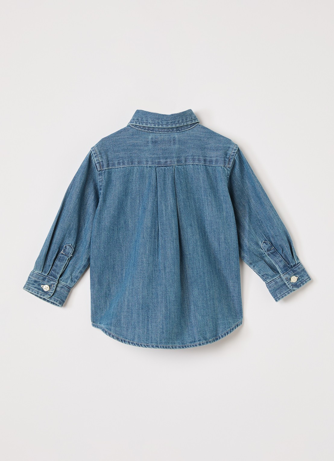 Ralph Lauren Blouse van denim - voorkant 2 indigo
