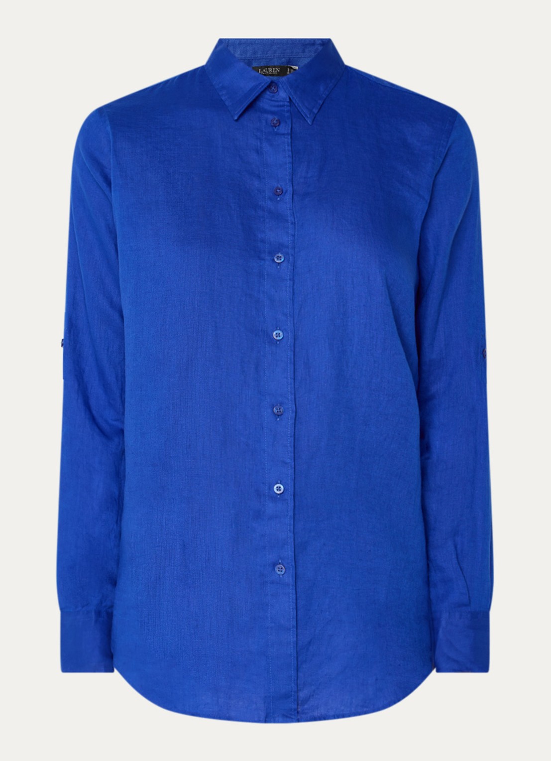 Ralph Lauren Blouse van linnen - voorkant new sapphire / blauw