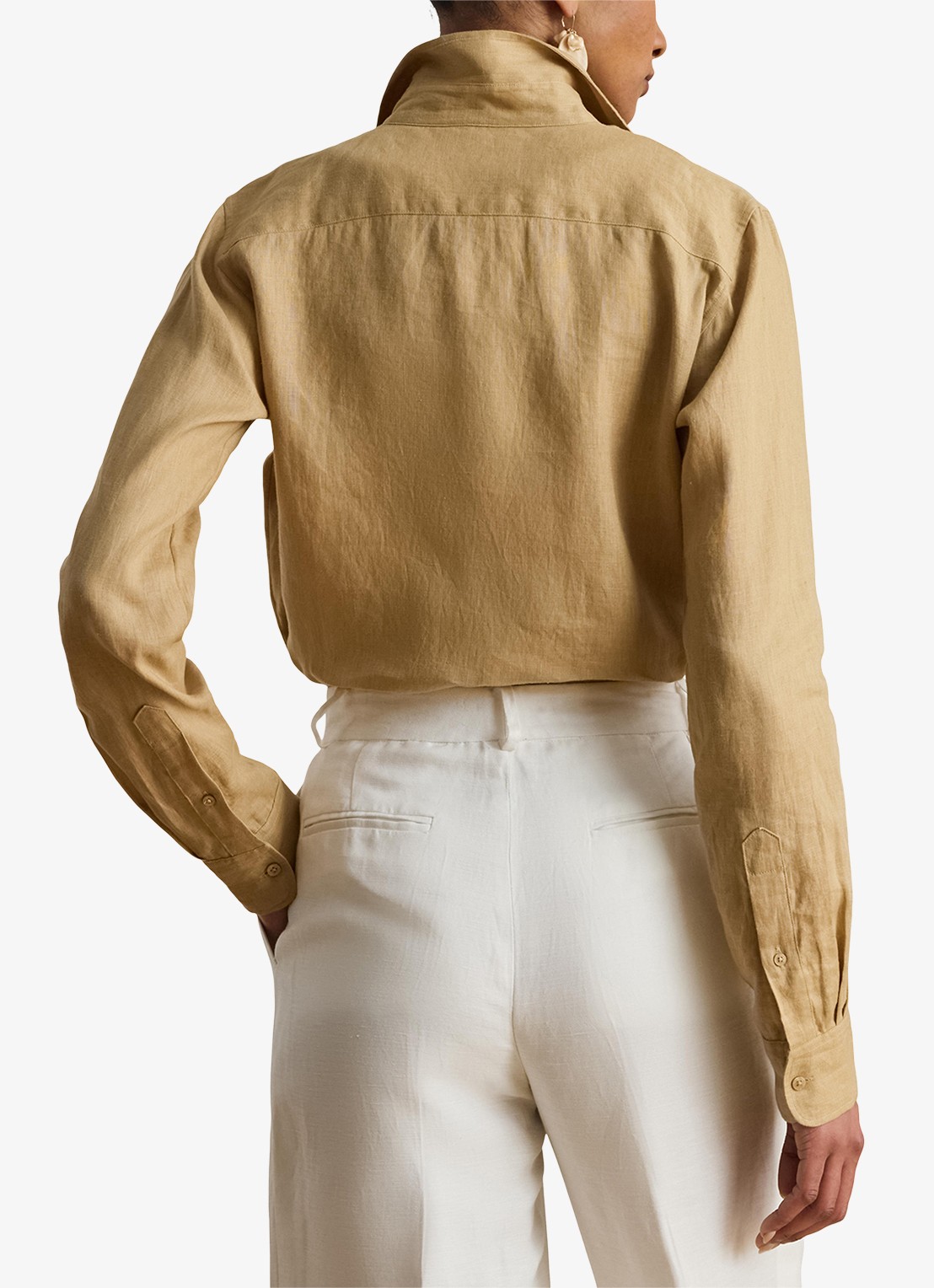 Ralph Lauren Blouse van linnen - achterkant birch tan / beige