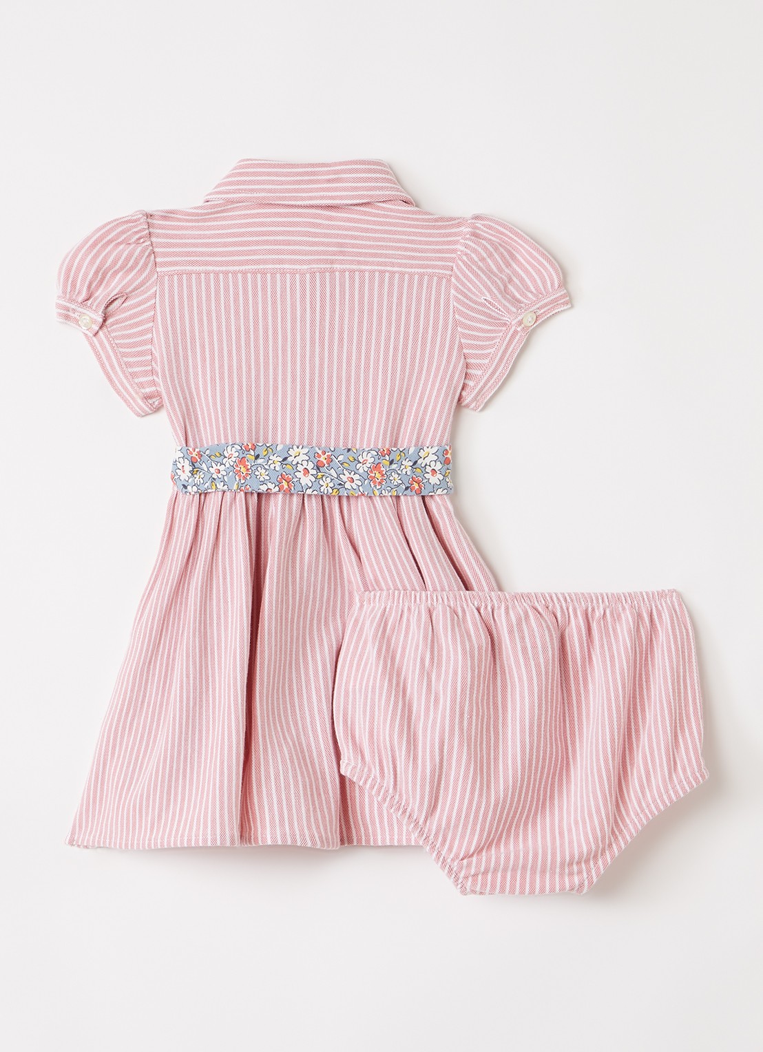 Ralph Lauren Blousejurk met bloomer - voorkant 2 roze