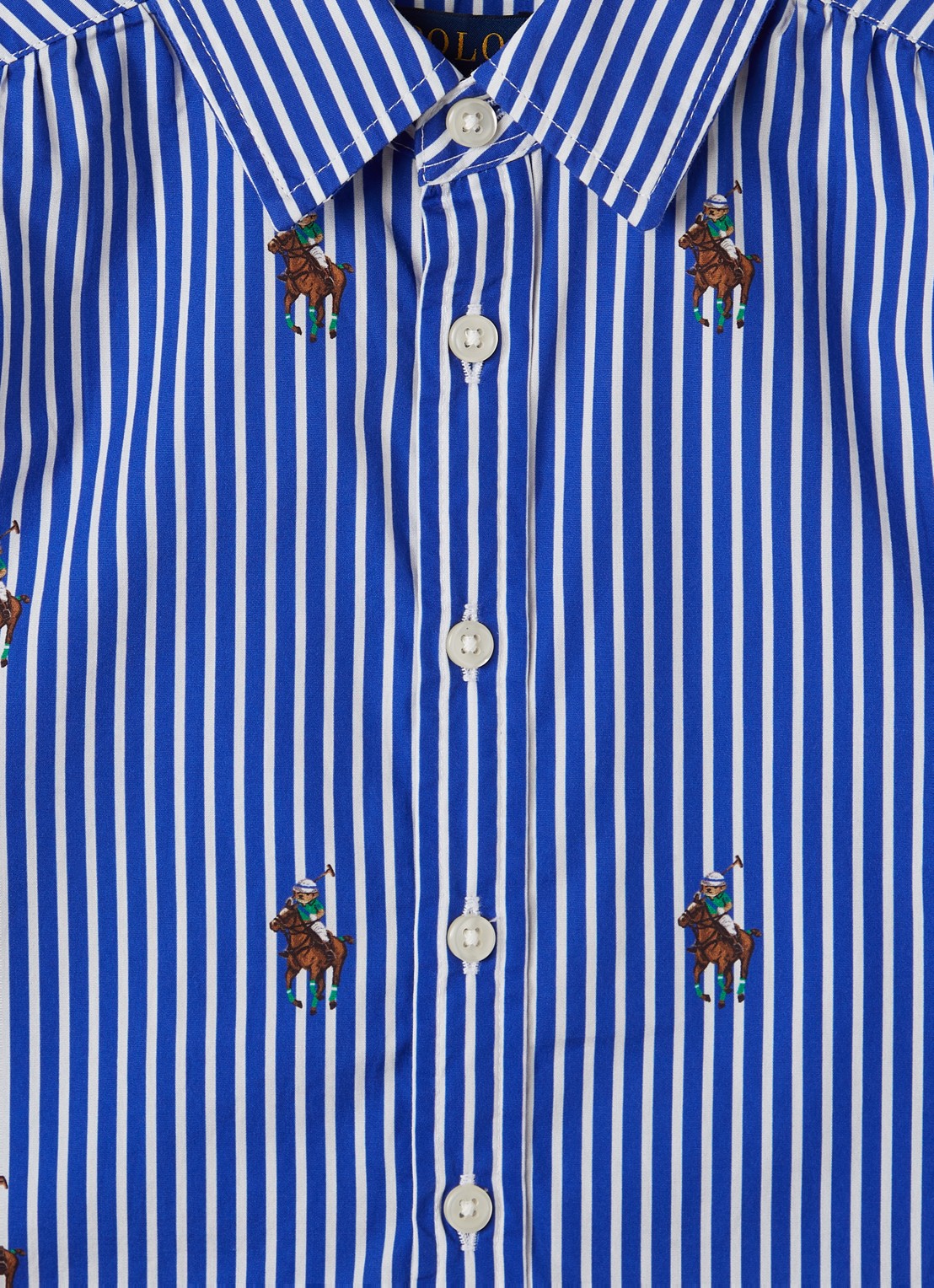 Ralph Lauren Blousejurk met streepprint - detail 3 rood