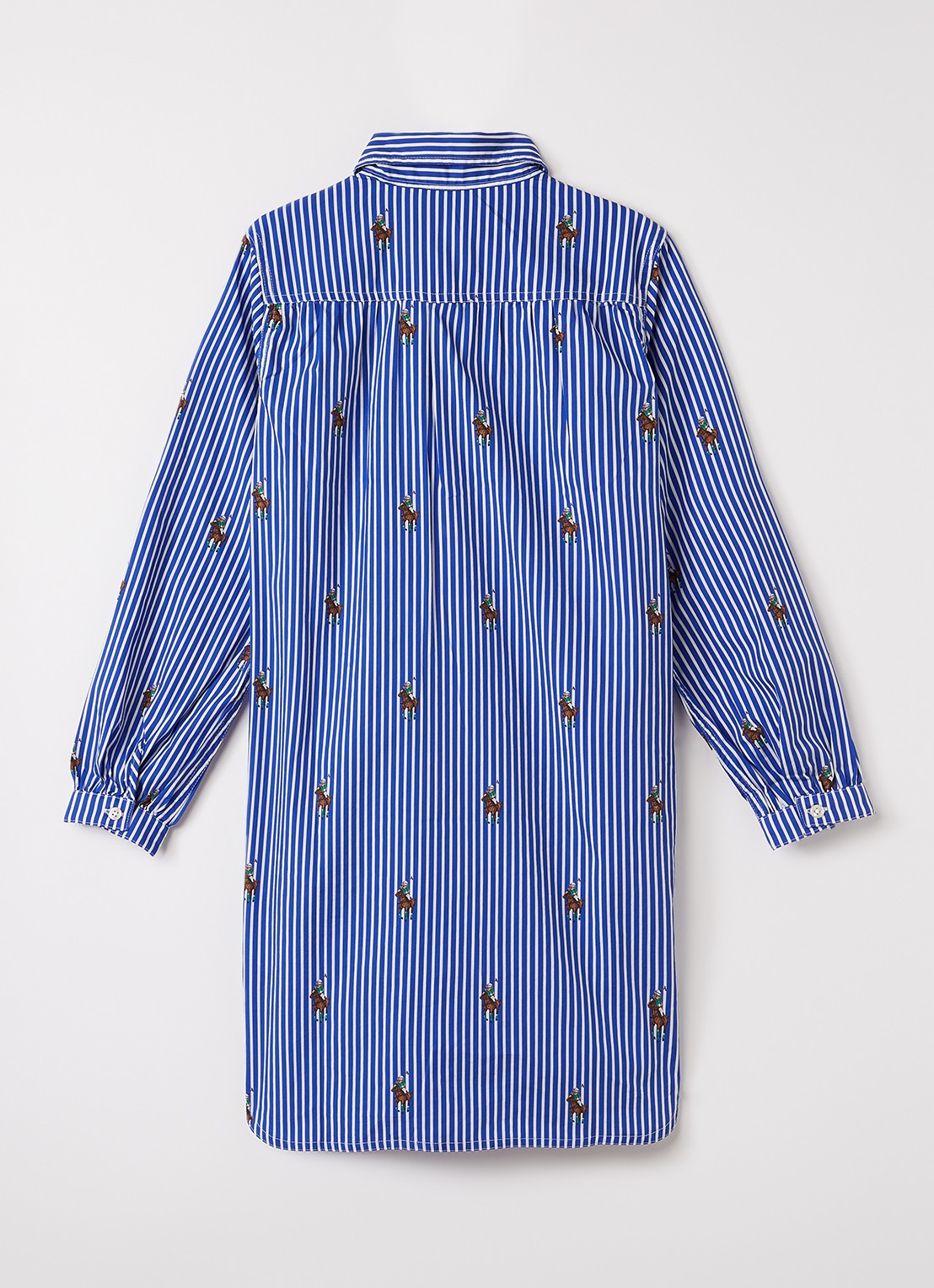 Ralph Lauren Blousejurk met streepprint - voorkant 2 rood