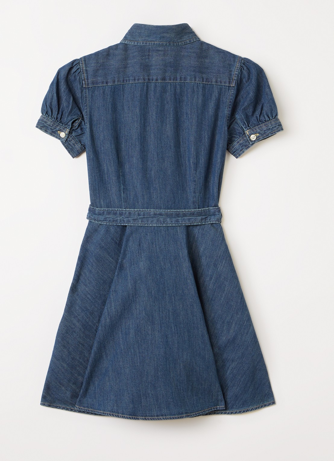 Ralph Lauren Blousejurk van denim met logo - voorkant 2 indigo