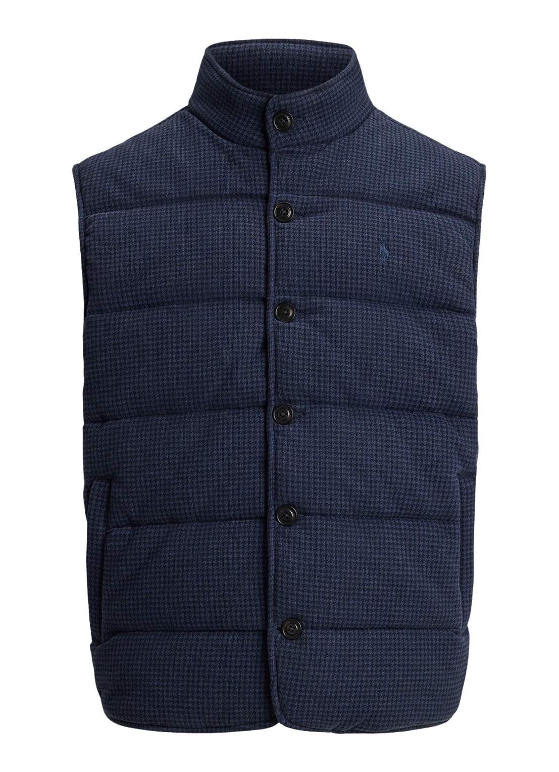 Ralph Lauren Bodywarmer met pied-de-poule dessin - voorkant winter navy / donkerblauw