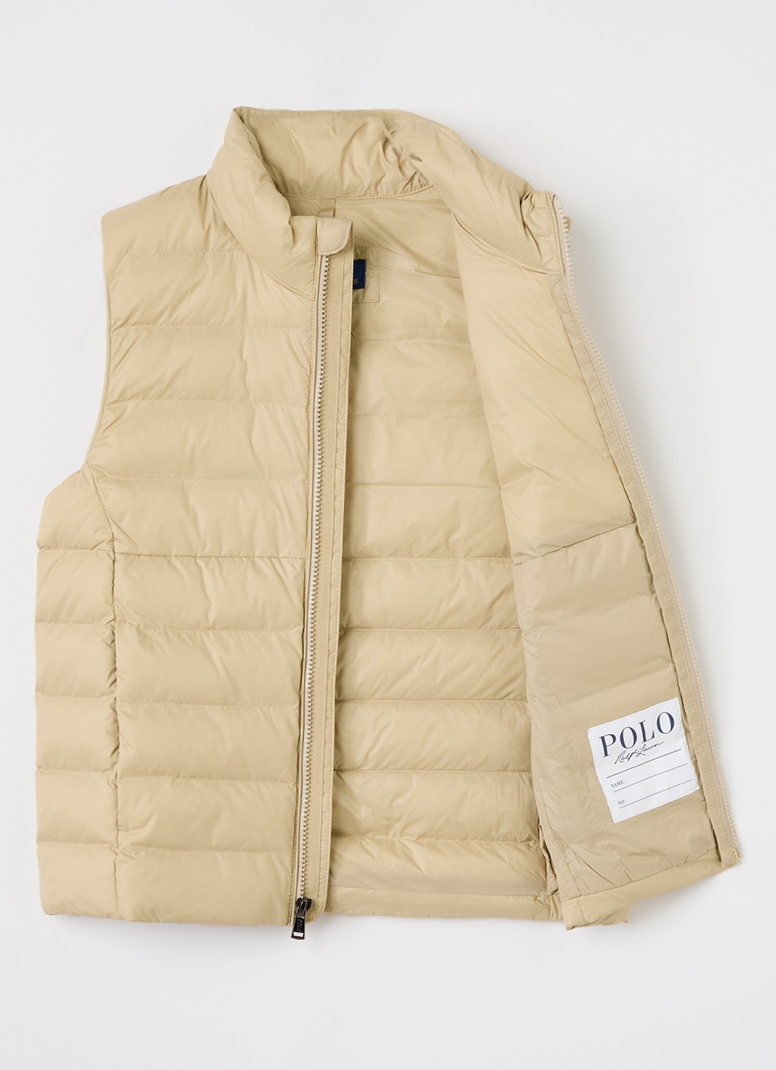 Ralph Lauren Bodywarmer met ritszakken - voorkant 2 beige