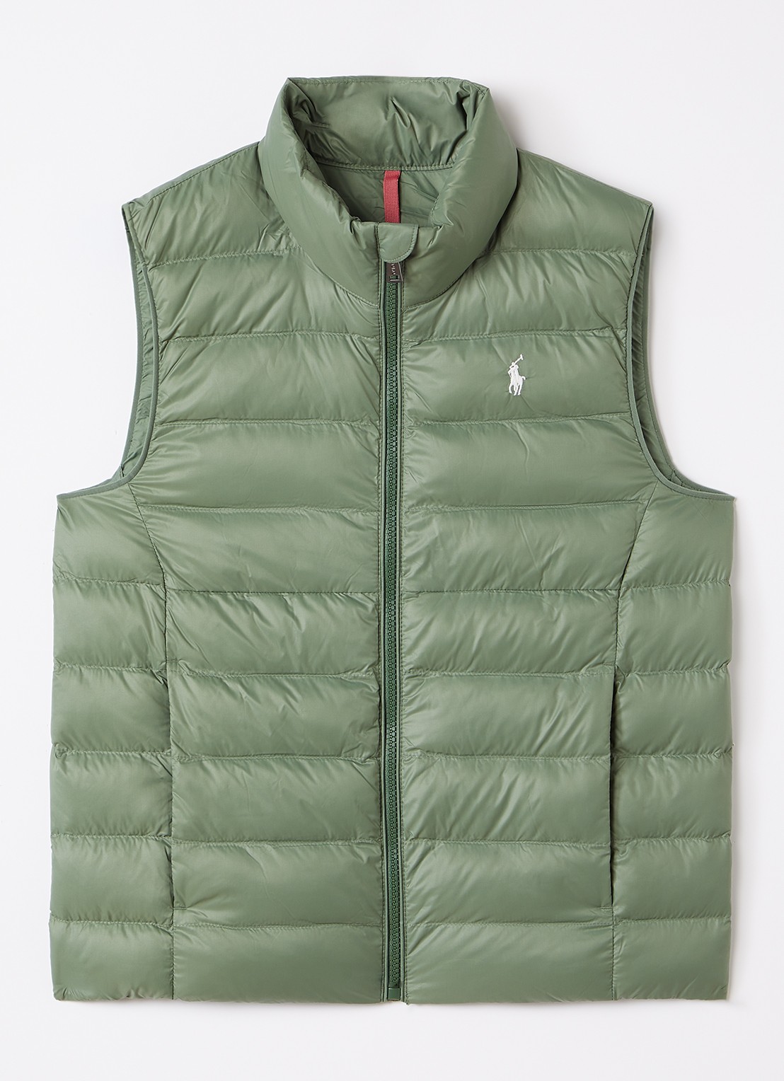 Ralph Lauren Bodywarmer met ritszakken - voorkant legergroen