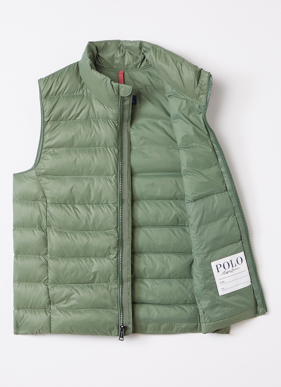 Ralph Lauren Bodywarmer met ritszakken - voorkant 2 legergroen