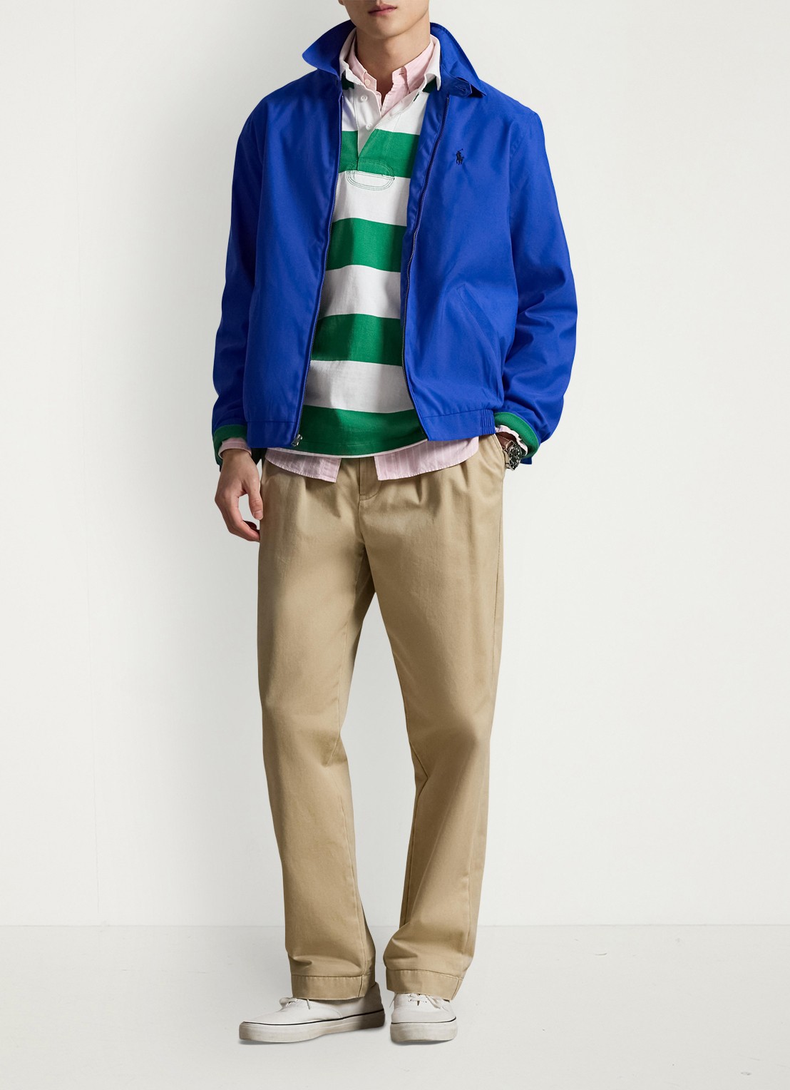 Ralph Lauren Bomberjack met steekzakken - voorkant 5 new sapphire-2zi3