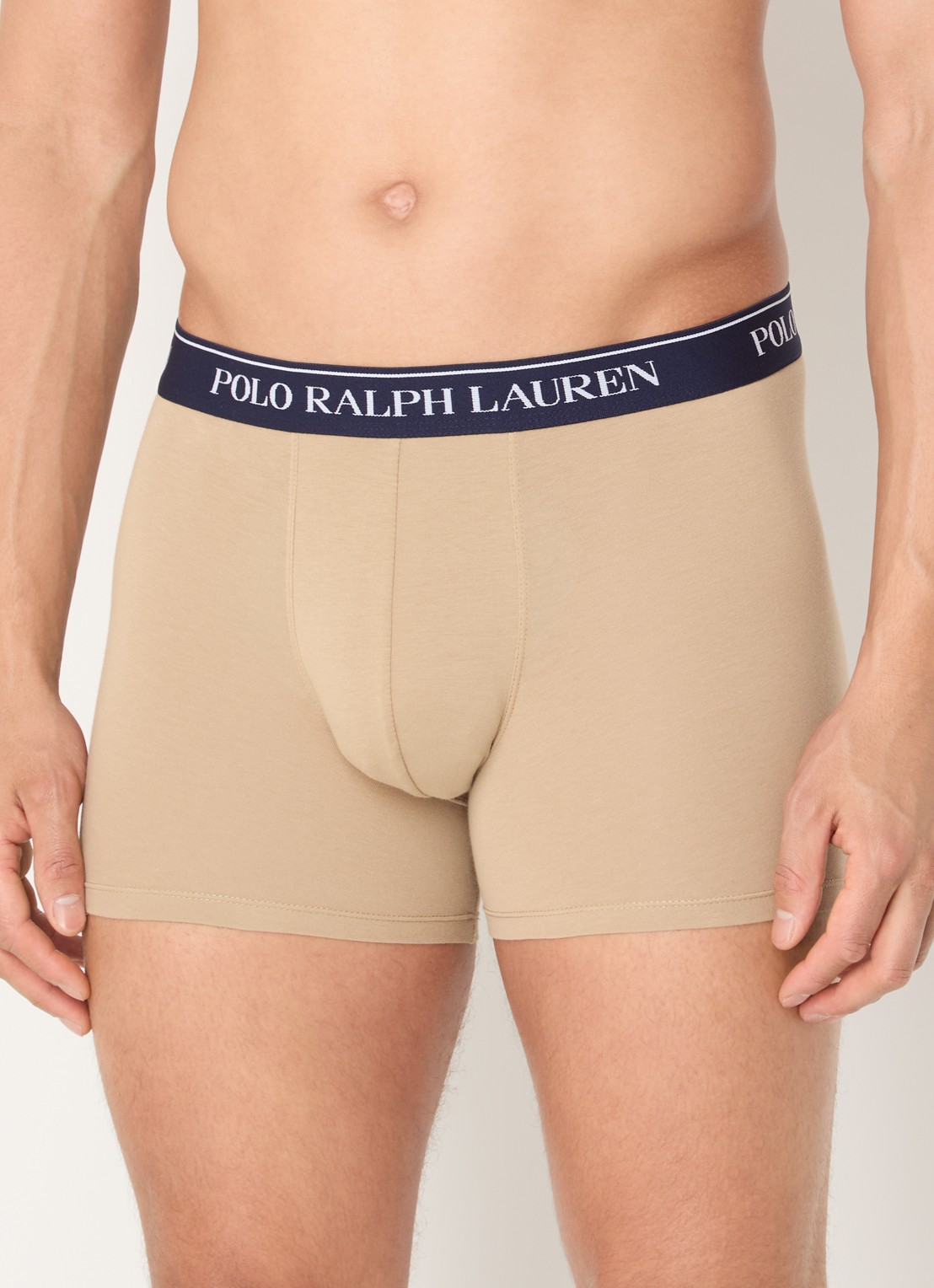 Ralph Lauren Boxer met logoband in 3-pack - detail legergroen