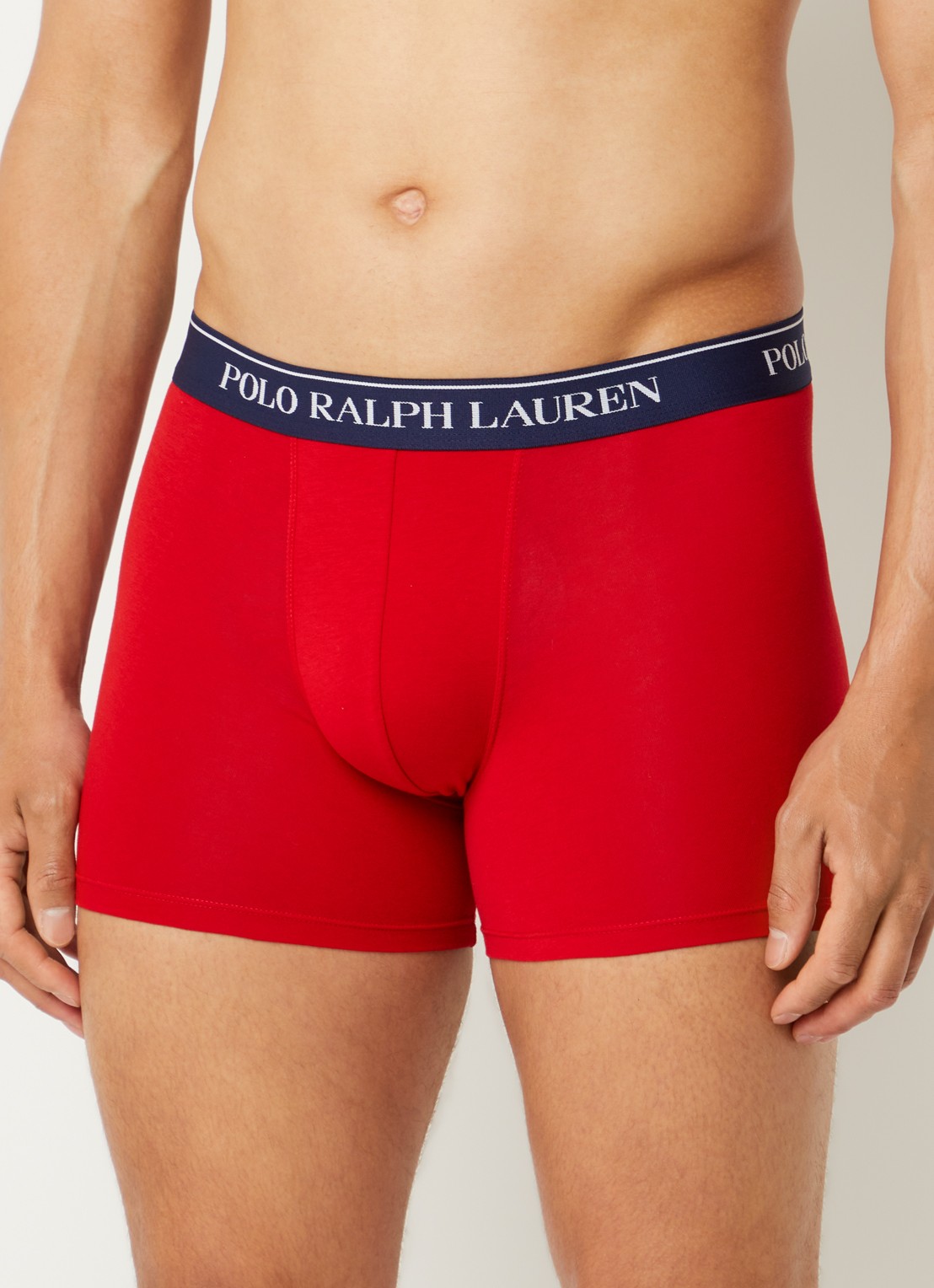 Ralph Lauren Boxer met logoband in 3-pack - voorkant 3 multicolor