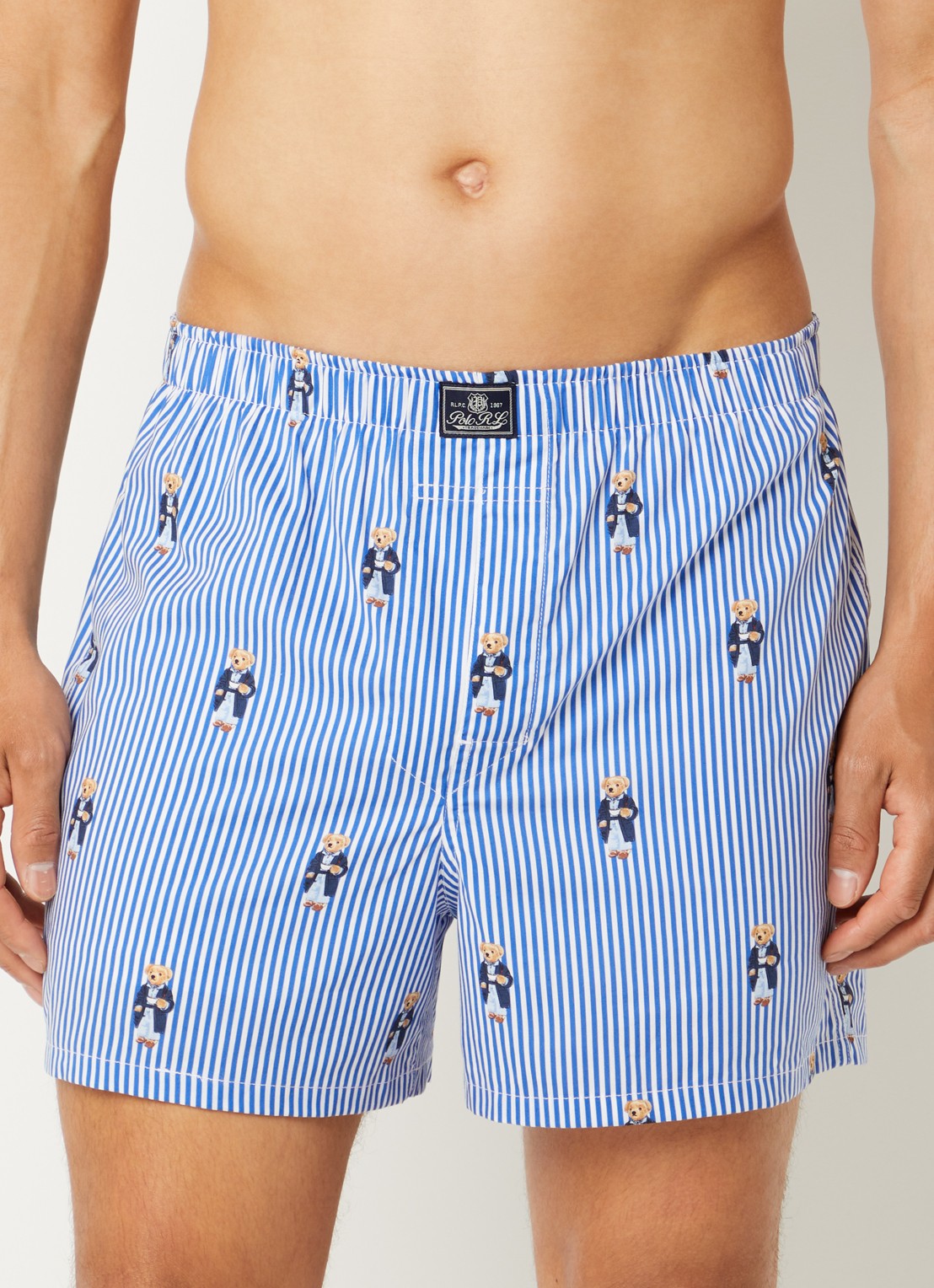 Ralph Lauren Boxershort met print in 3-pack  - voorkant 2 indigo
