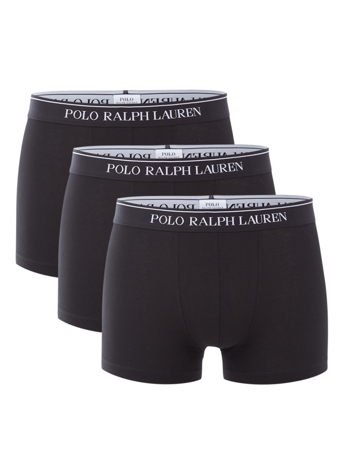 Ralph Lauren Boxershorts in uni in 3-pack  - voorkant 2 zwart