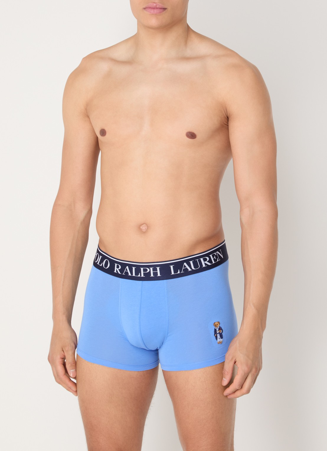 Ralph Lauren Boxershorts met logoband in 2-pack - voorkant 4 blauw