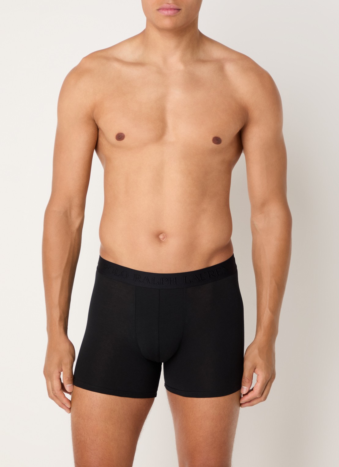 Ralph Lauren Boxershorts met logoband in 3-pack - voorkant 2 zwart
