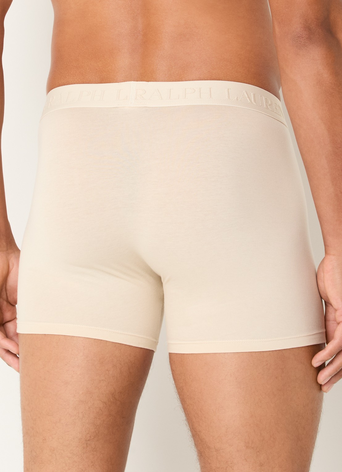 Ralph Lauren Boxershorts met logoband in 3-pack - achterkant 2 beige
