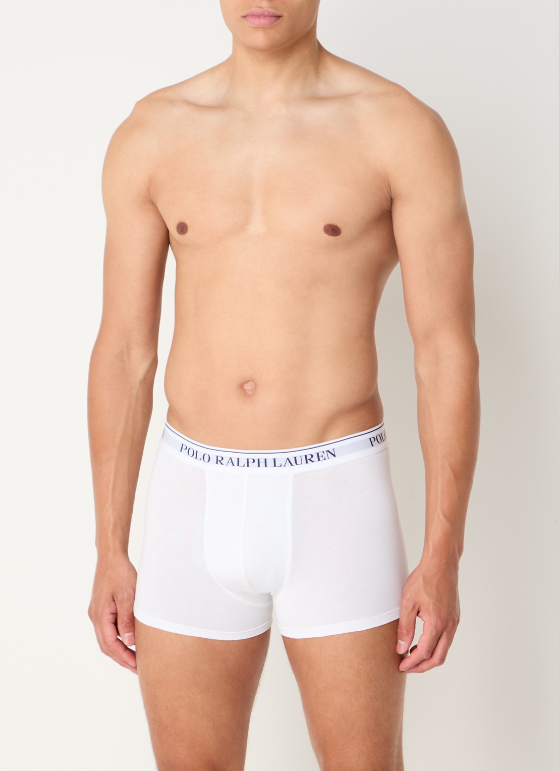 Ralph Lauren Boxershorts met logoband in 3-pack - voorkant 4 blauw
